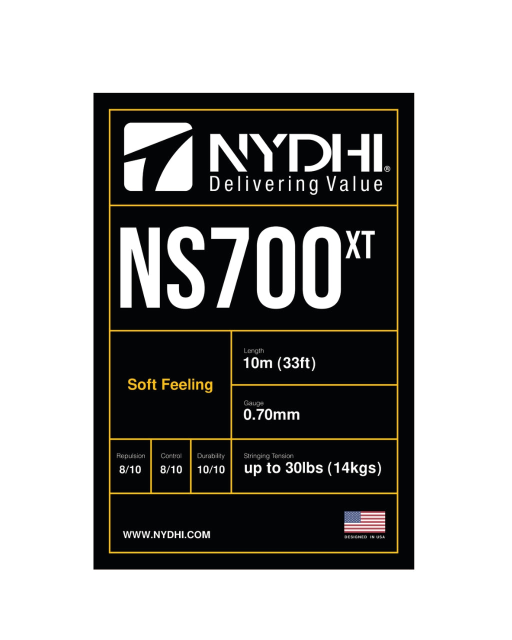 Nydhi NS700 XT (Durability) Badminton String Set (10m)