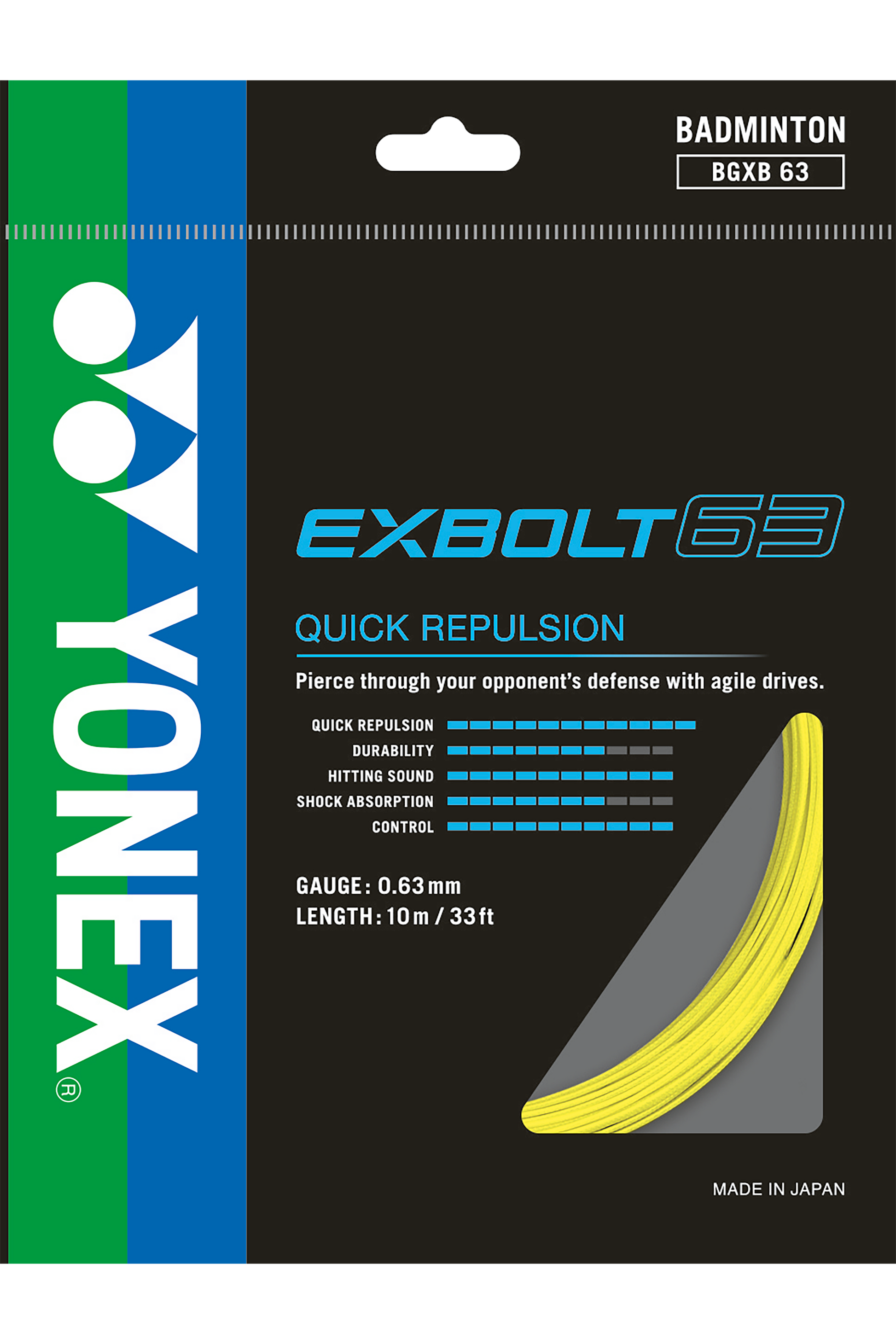 Yonex Exbolt 63 Badminton String Set (10m)