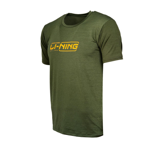 Li-Ning Men's Zest T-Shirt Extra Large (Olive Green)